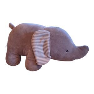 Carters Musical Wind Up Elephant Plush Gray Lullaby Rock A Bye Baby